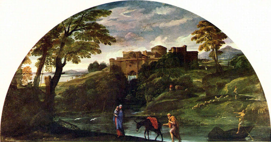 Landskap med Flukten til Egypt - Annibale Carracci