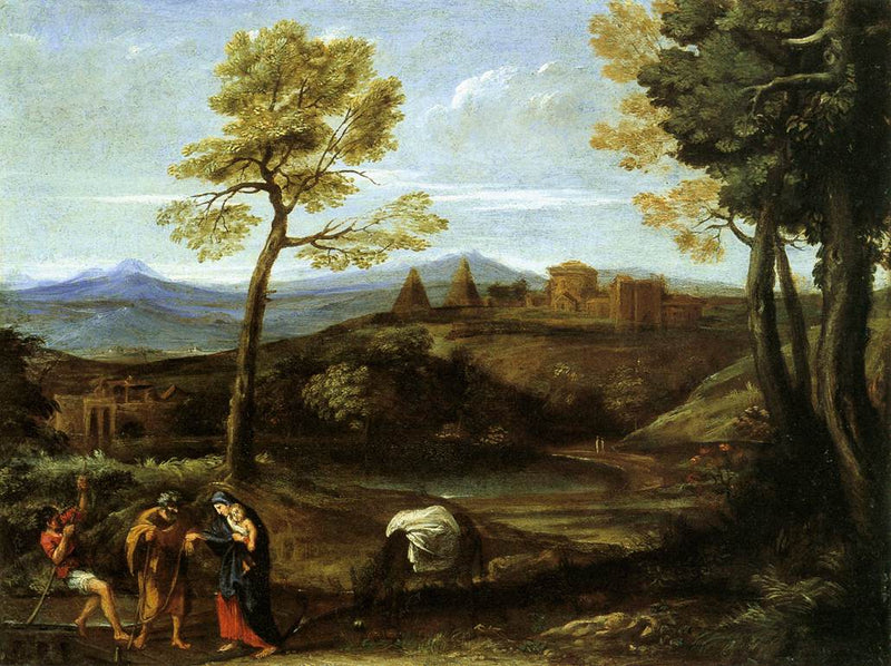 Landskap med Flukten til Egypt - Domenichino