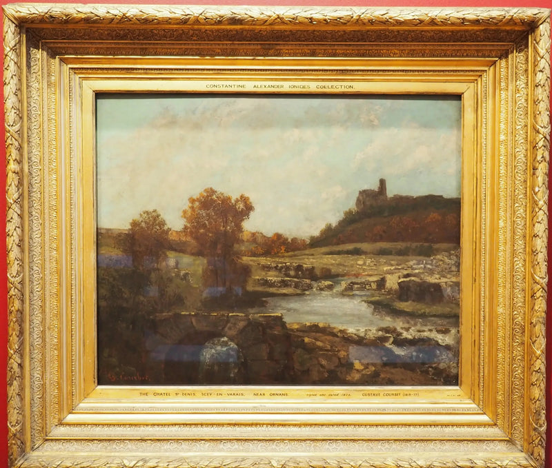 Landskap, med Châtel St Denis, Scey-en-Varais - Gustave Courbet