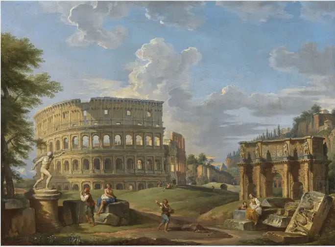 Landskap med Colosseum og Konstantinsbuen, Roma - Giovanni Paolo Panini

Source:
Paysage avec le Colisée et l'Arc de Constantin, Rome - Giovanni Paolo Panini