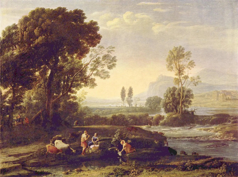 Landskap med hvile under flukten til Egypt - Claude Lorrain