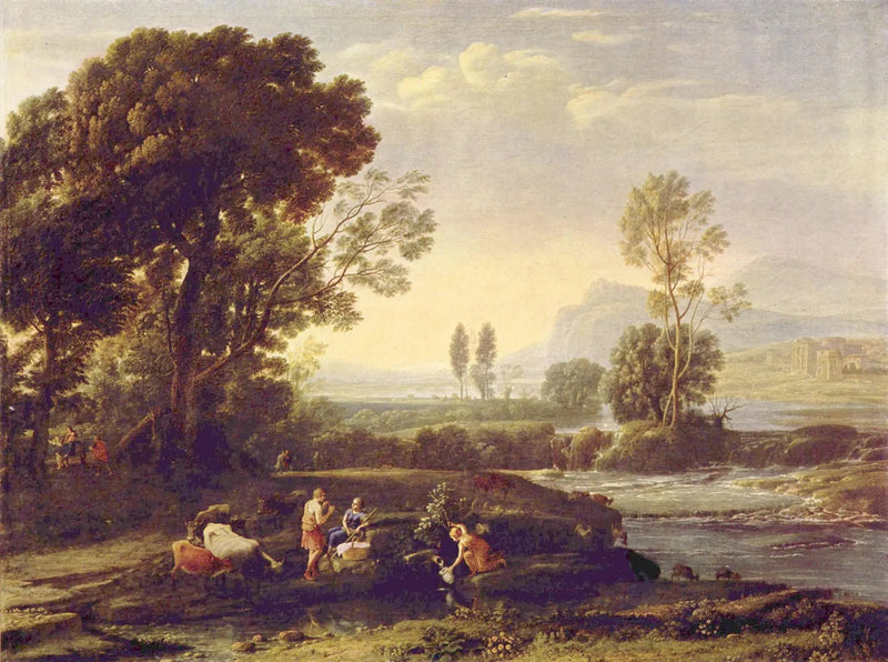 Landskap med hvile under flukten til Egypt - Claude Lorrain