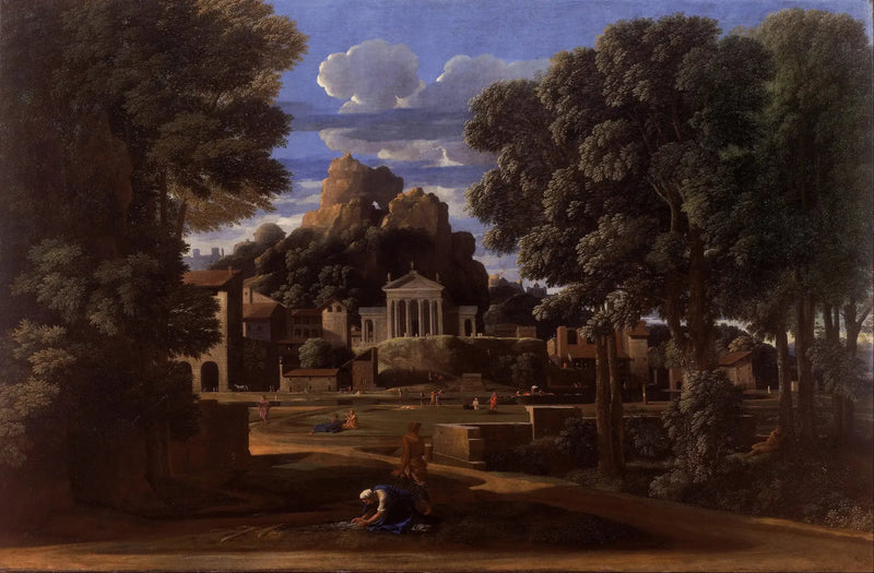 Landskap med asken til Phocion - Nicolas Poussin