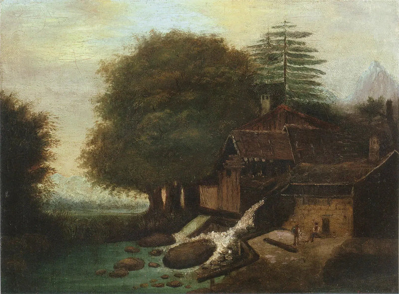 Landskap med mølle - Paul Cézanne