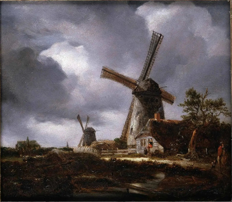 Landskap med vindmøller nær Haarlem, etter Jacob van Ruisdael - John Constable