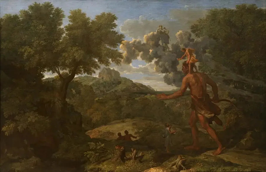 Landskap med Orion som søker solen i blindhet - Nicolas Poussin