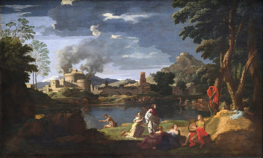  Landskap med Orfeus og Eurydike - Nicolas Poussin