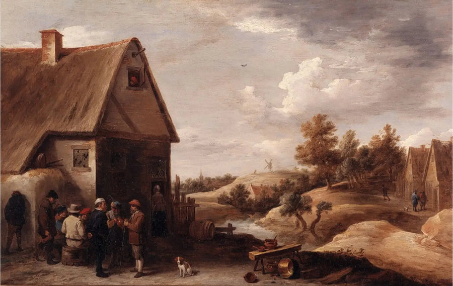 Landskap med personer foran et hus med stråtak - David Teniers den Yngre

Source:
Paysage avec personnages devant une maison au toit de paille - David Teniers le Jeune