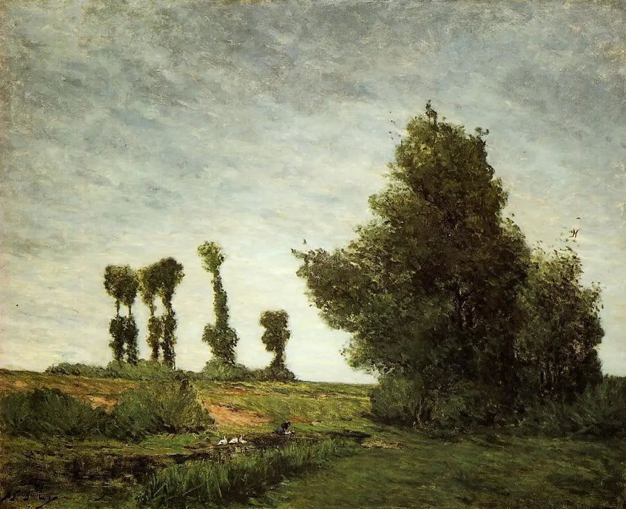 Landskap med popler - Paul Gauguin