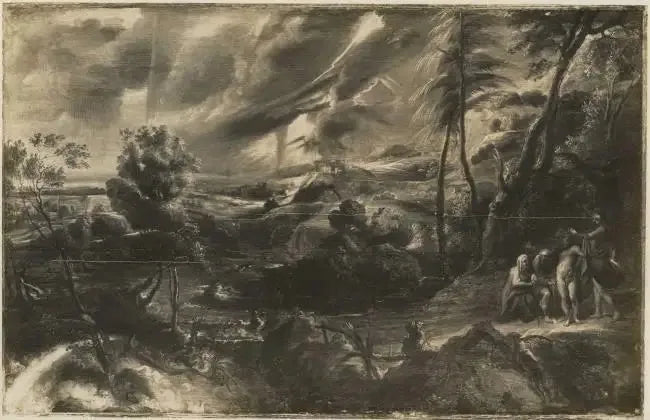 Landskap med Philémon og Baucis - Peter Paul Rubens