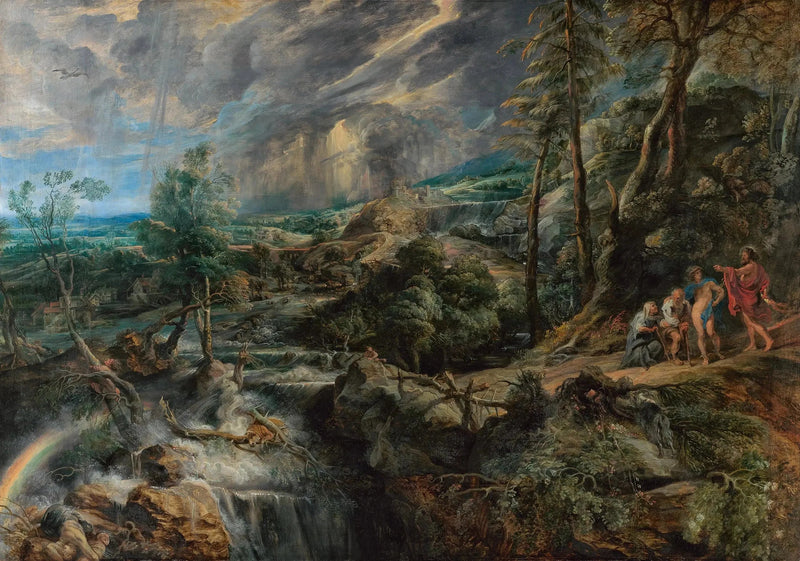 Landskap med Philémon og Baucis - Peter Paul Rubens