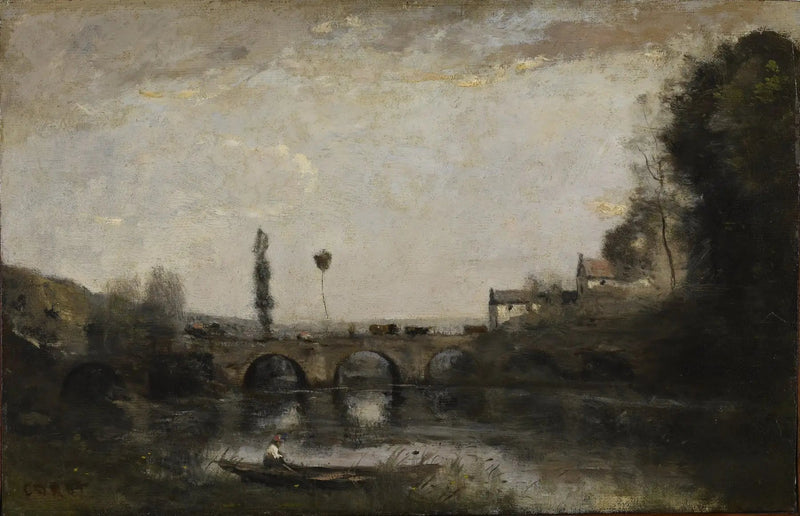 Landskap med bro - Jean-Baptiste Camille Corot