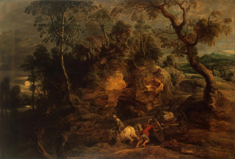 Landskap med steinbærere - Peter Paul Rubens