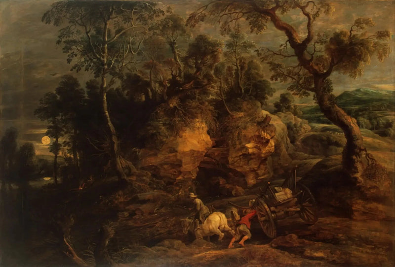 Landskap med steinbærere - Peter Paul Rubens
