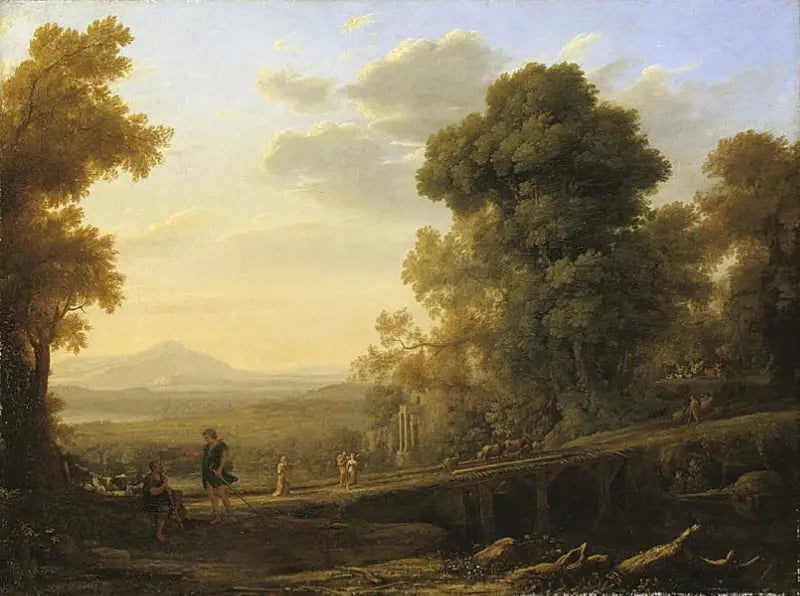 Landskap med Rebecca som tar avskjed med sin far - Claude Lorrain