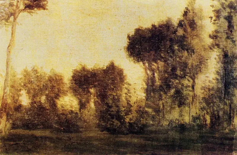 Landskap med trehenger - Paul Gauguin