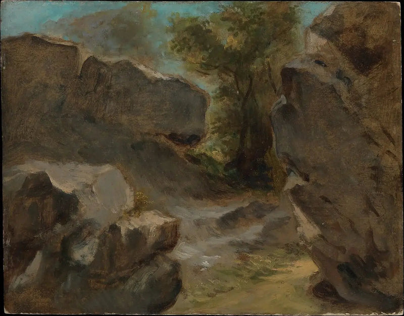 Landskap med steiner, Augerville - Eugène Delacroix