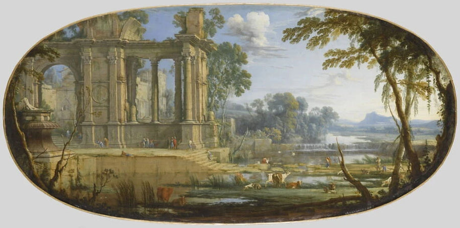 Paysage avec ruines antiques - Pierre Patel