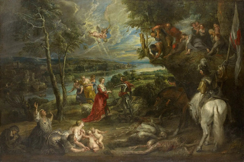 Landskap med Saint Georg og dragen - Peter Paul Rubens