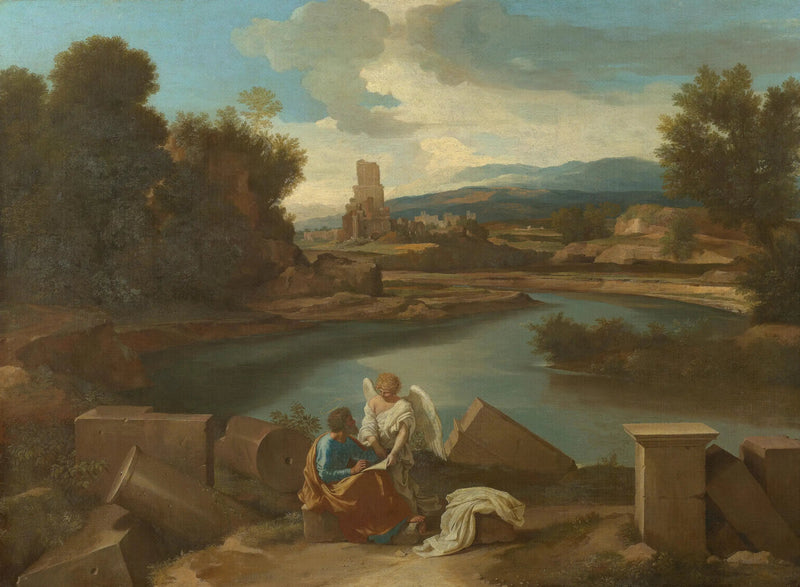  Landskap med Saint Matthieu - Nicolas Poussin