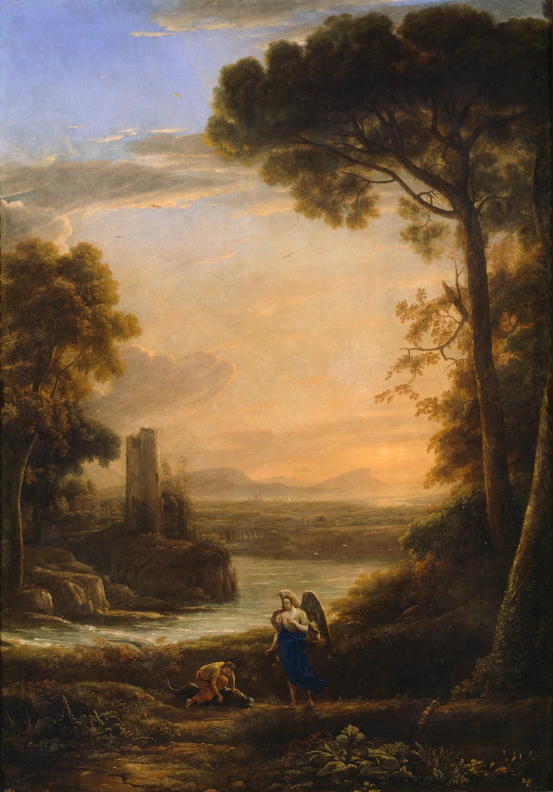 Landskap med Tobias og Raphael - Claude Lorrain