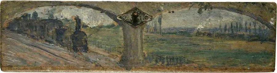 Landskap med damplokomotiver - Camille Pissarro