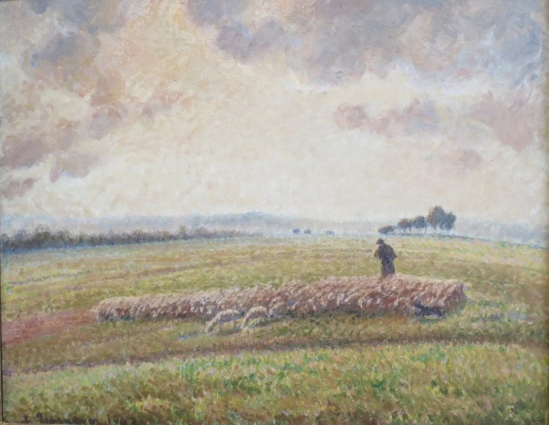 Landskap med sauer - Camille Pissarro