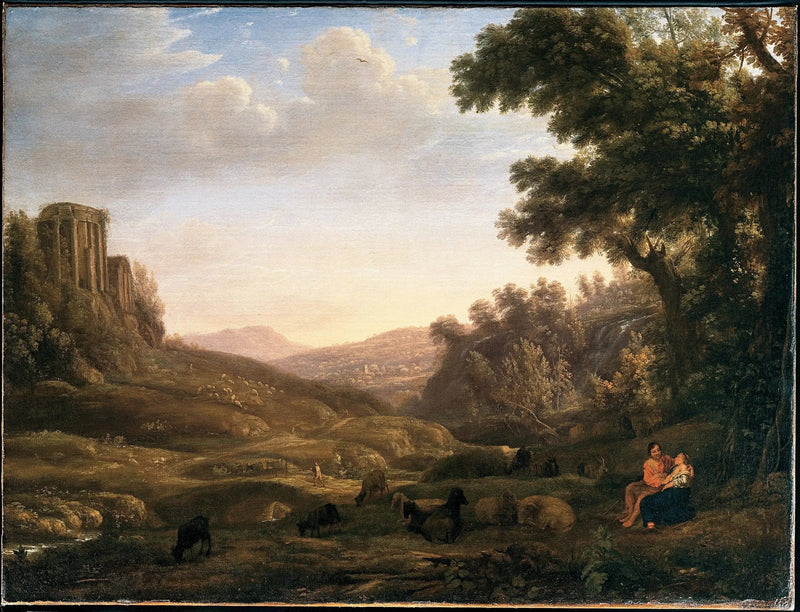 Landskap med en hyrde og en hyrdedatter - Claude Lorrain