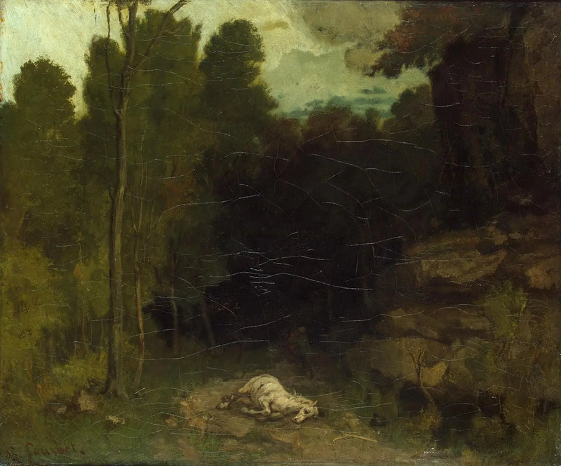 Landskap med en død hest - Gustave Courbet