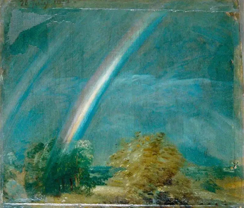Landskap med en dobbel regnbue - John Constable