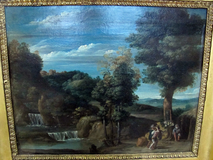  Landskap med en eremitt - Domenichino