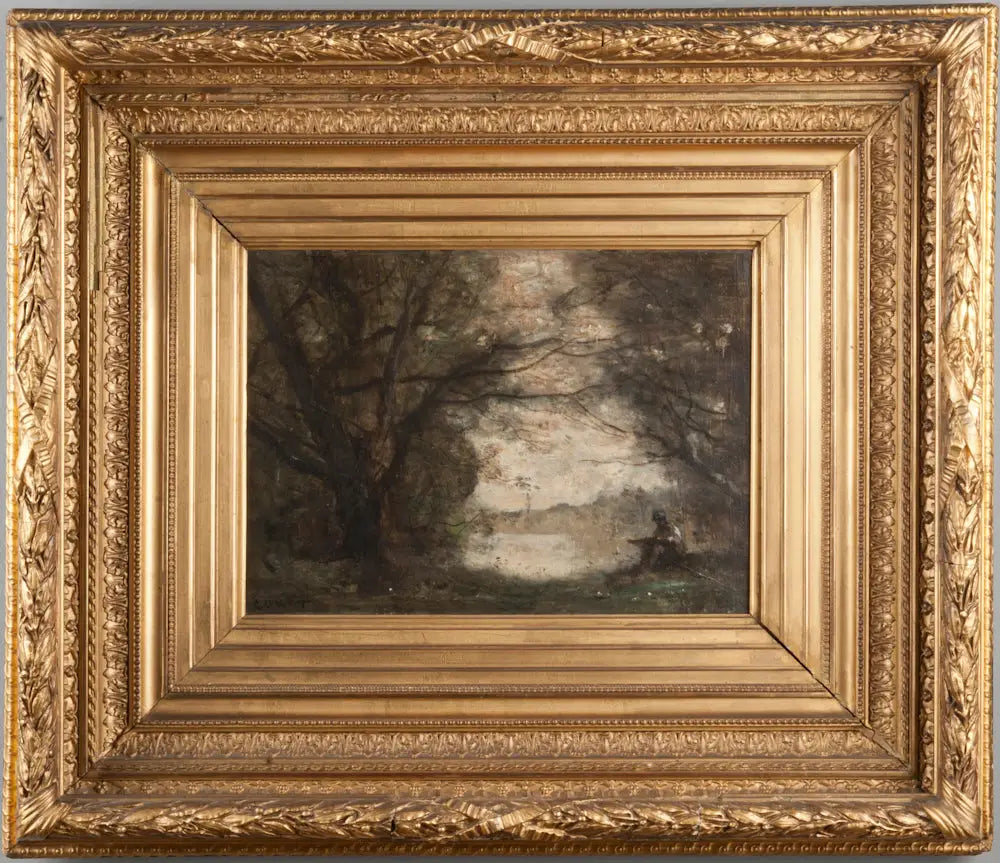 Paysage avec un garçon en train de dessiner - Jean-Baptiste Camille Corot - Alpha Reproduction