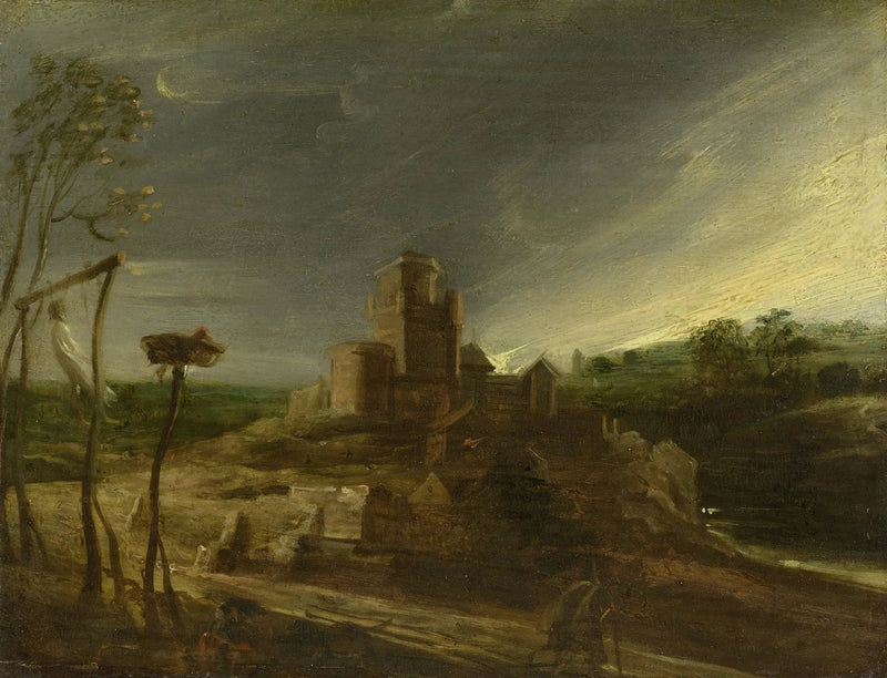 Landskap med en hengende på en galge - Peter Paul Rubens