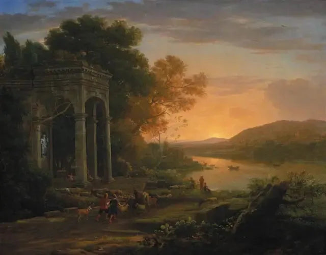 Landskap med et Bacchustempel - Claude Lorrain