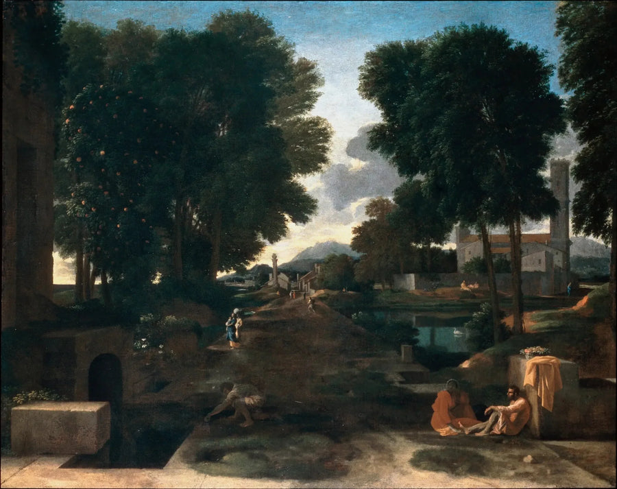  Landskap med en reisende som hviler - Nicolas Poussin