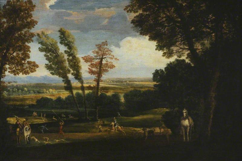  Landskap med hjortejakt - Annibale Carracci