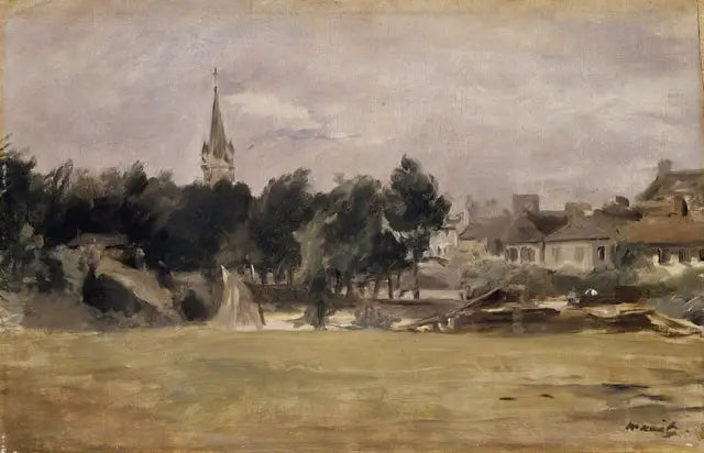 Landskap med en landsbykirke - Édouard Manet