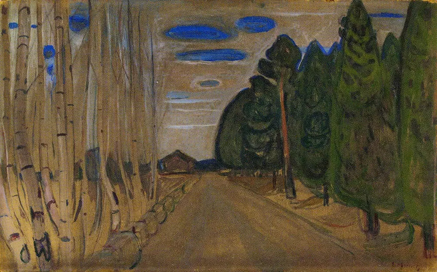 Landskap med en vei - Edvard Munch
