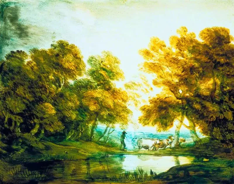 Skoglandskap med gjeter som leder husdyr - Thomas Gainsborough

Source:
Paysage boisé avec berger conduisant du bétail - Thomas Gainsborough
