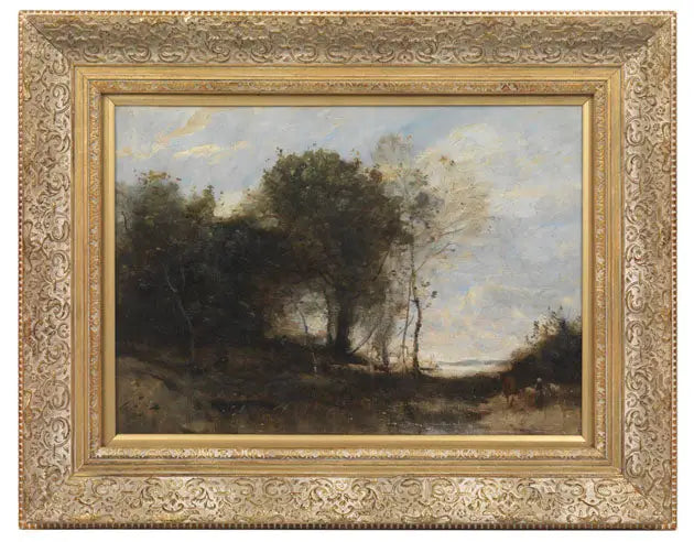 Skoglandskap med personer - Jean-Baptiste Camille Corot
