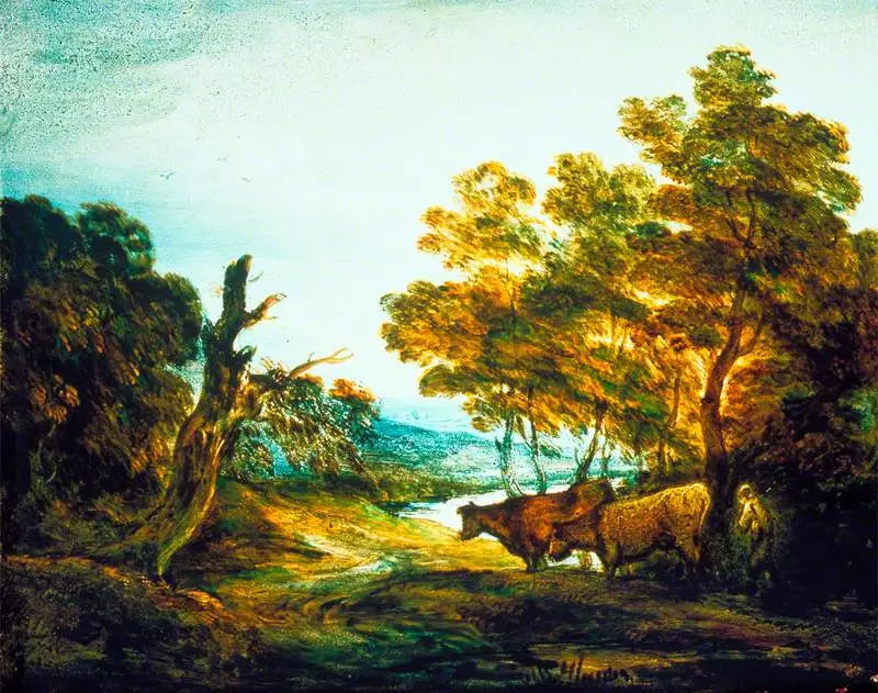 Skoglandskap med en hyrde og to kuer - Thomas Gainsborough

Source:
Paysage boisé avec un berger et deux vaches - Thomas Gainsborough