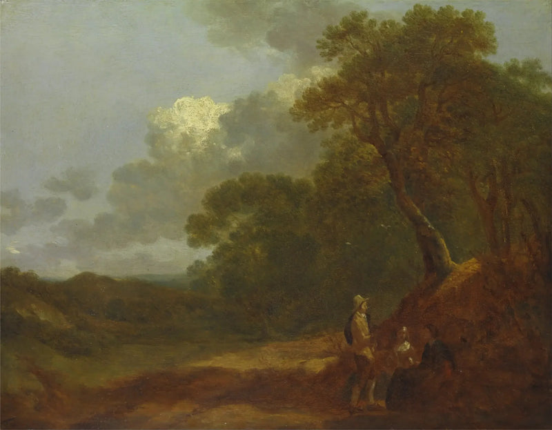 Skoglandskap med en mann som snakker til to kvinner som sitter - Thomas Gainsborough

Source:
Paysage boisé avec un homme parlant à deux femmes assises - Thomas Gainsborough