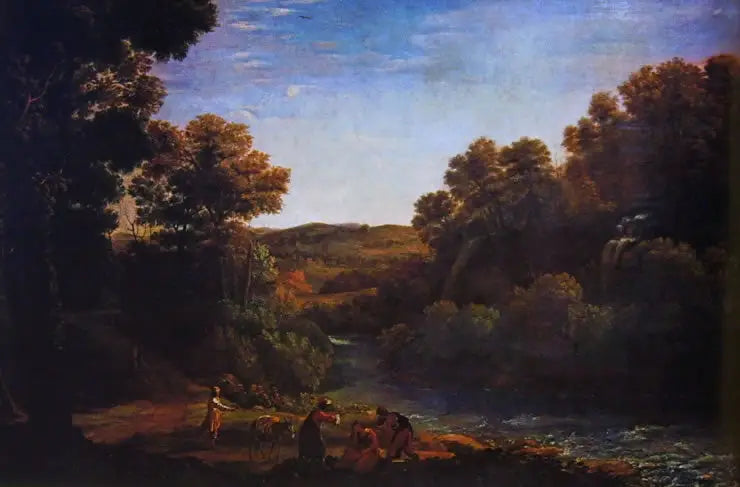 Skoglandskap med en bekk - Claude Lorrain