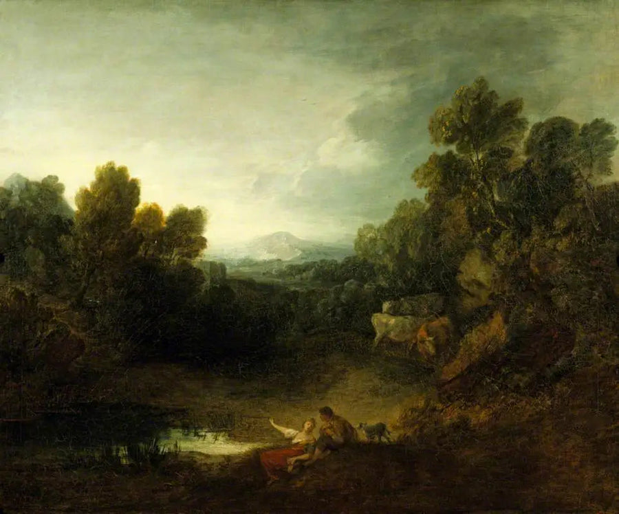 Skogkledde fjellandskap med rustikke elskere ved bassenget - Thomas Gainsborough

Source:
Paysage boisé rocheux avec des amoureux rustiques au bord d'une piscine - Thomas Gainsborough