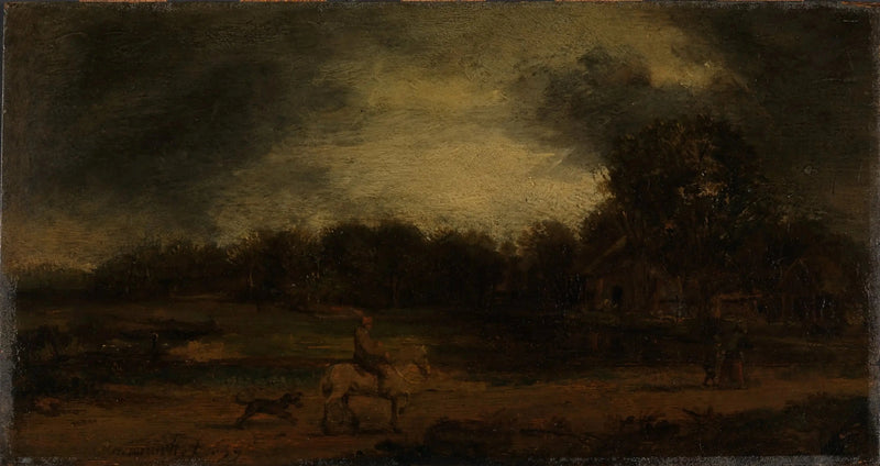 Landskap med en rytter - Rembrandt