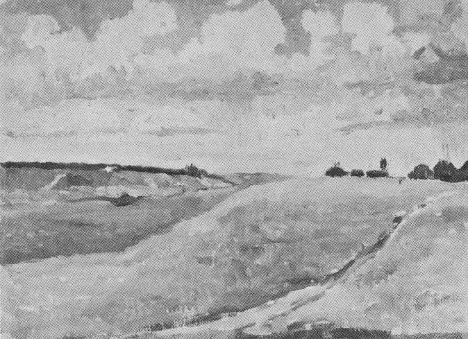 Paysage champs - Kazimir Malevich - Alpha Reproduction