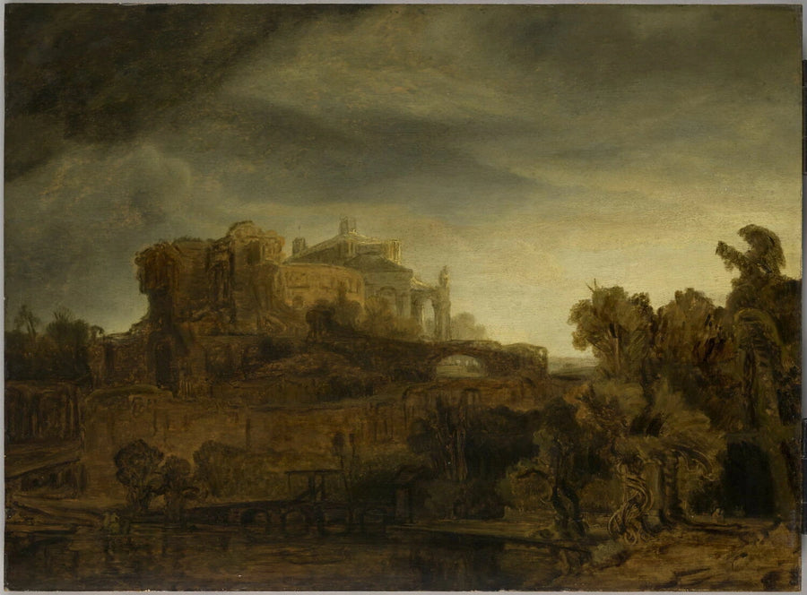 Landskap med slott - Rembrandt
