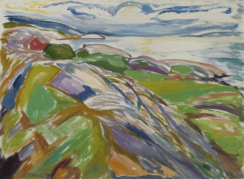 Kystlandskap fra Hvitsten - Edvard Munch