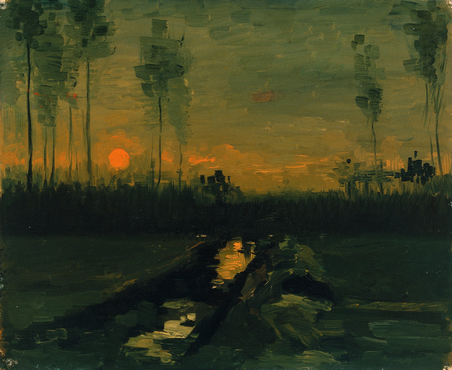 Landskap ved solnedgang - Vincent van Gogh