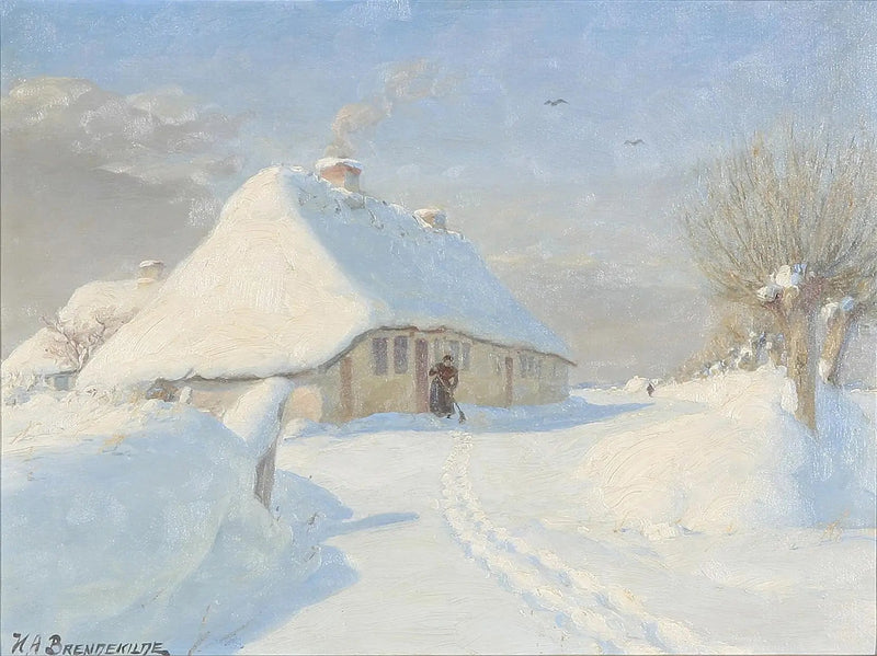 Vinterlandskap med en kvinne på en gård. - H. A. Brendekilde

Source:
Paysage d'hiver avec une femme dans une ferme. - H. A. Brendekilde